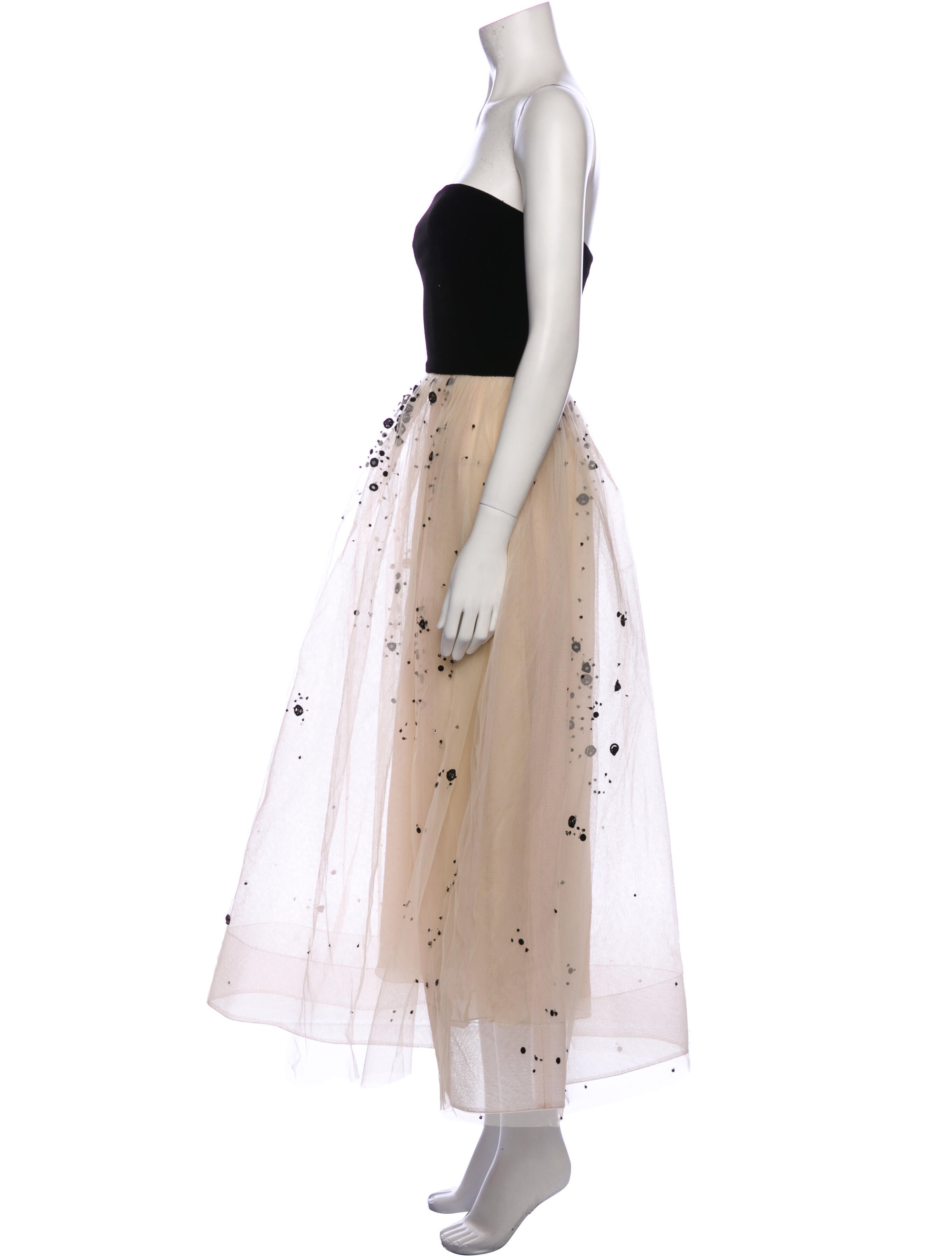 Monique Lhuillier Printed Long Dress